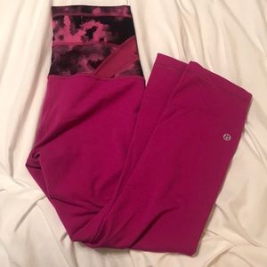 Lululemon Pink Hi-Rise Crop Legging
